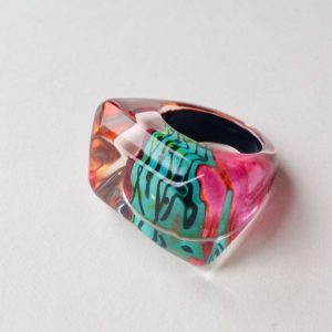 Acrylic Rectangular Bevel Ring