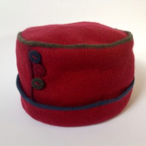 Felted Merino Wool Button Hats