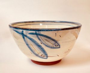 Earthenware Deep Fish Bowl