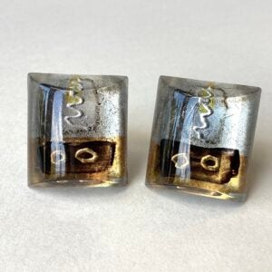 'Barrel Clip Earrings' Silver Gold