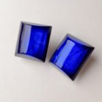 Acrylic Clip Earrings in Azure