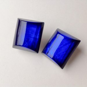 Acrylic Clip Earrings in Azure