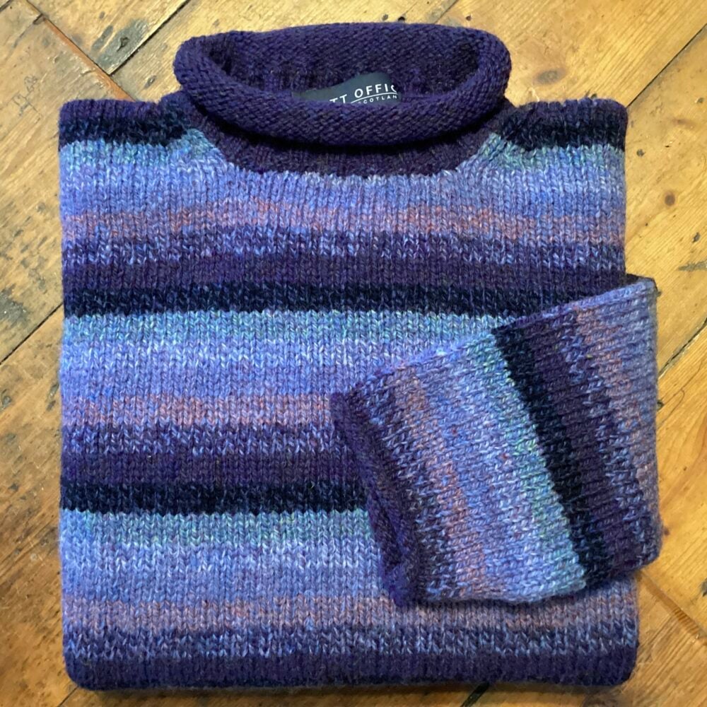 ‘Fine Striped in Blues’ Wool Sweater