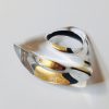 Acrylic Ring in Gold & Silver
