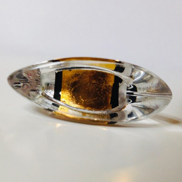 Acrylic 'Eye' Ring in Gold & Silver