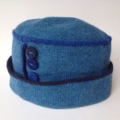 Fine Felted Merino Button Hat