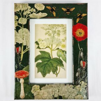 ‘Poppies and Bees’ Decoupage Frame