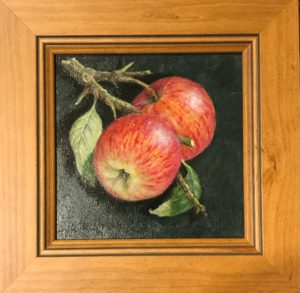 Two Apples  Original in Oil 