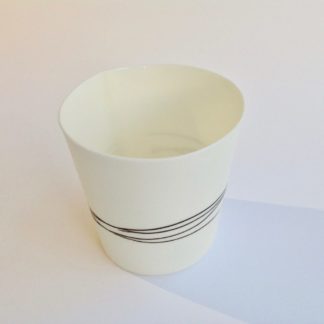 Porcelain Lines Vessel Small