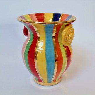 Striped Rose 'Handle' Vase 