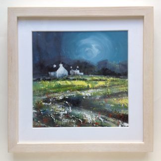 'Cottages Under Stormy Skies'