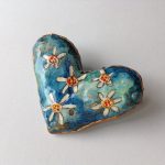 Turquoise Daisy Brooch