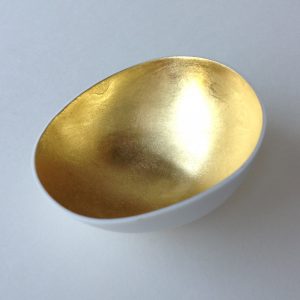 Porcelain Gilded Bowl with Gold