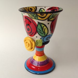 Ceramic Rose Handled Creamer