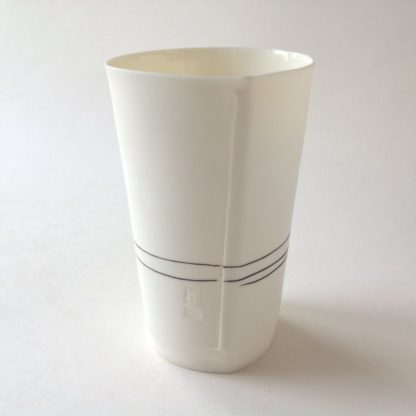 Porcelain Lines Vessel Large