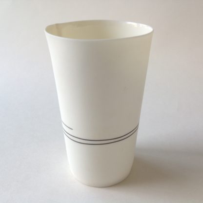 Porcelain Lines Vessel Large