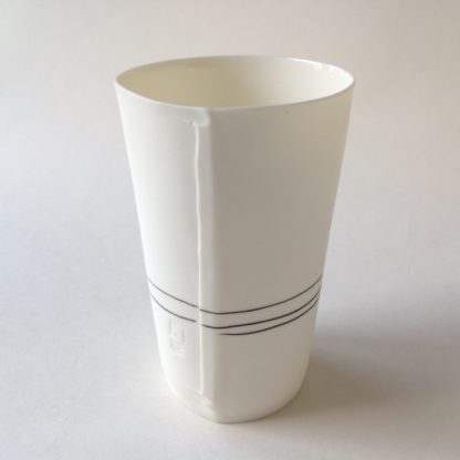 Porcelain Lines Vessel Large