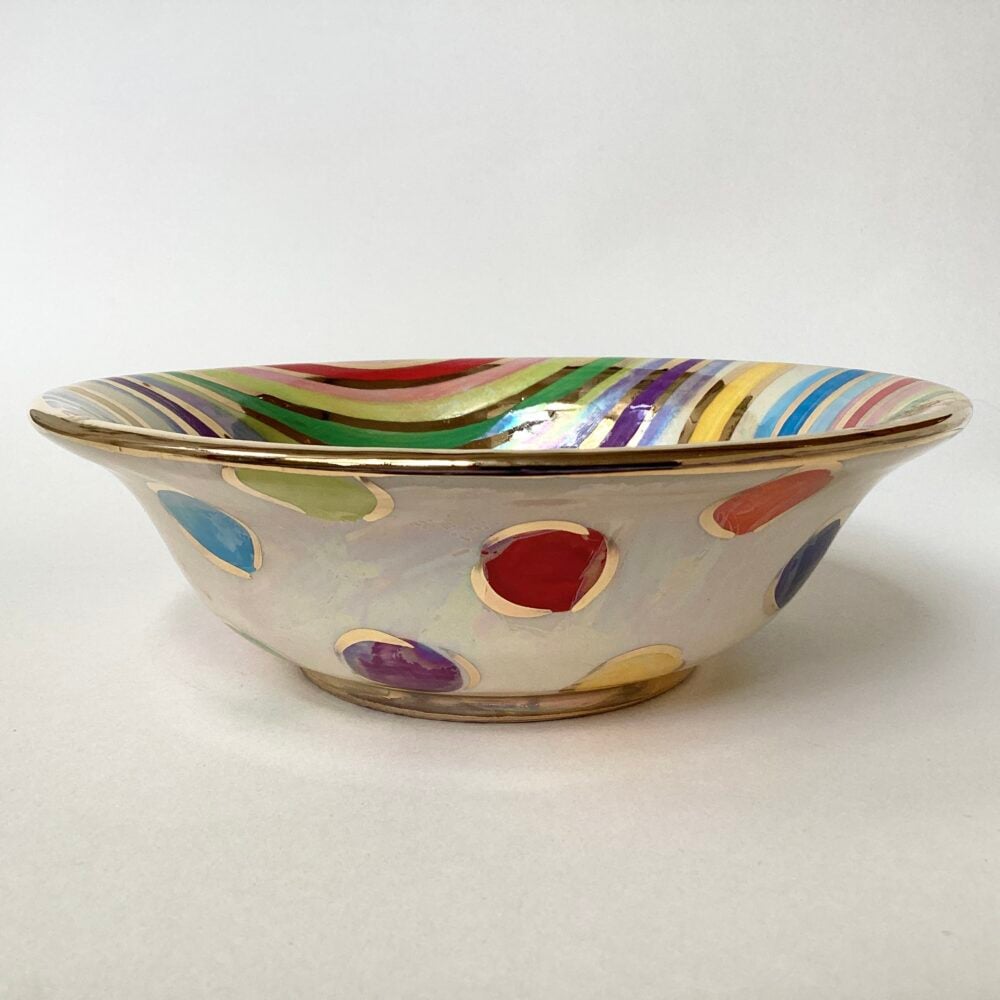 Fine Striped Pasta Bowl