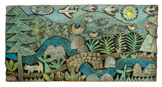 ‘Over the Bridge’ Ceramic Relief