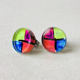 'Peacock Disc Studs'