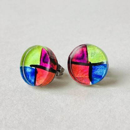 'Peacock Disc Studs'