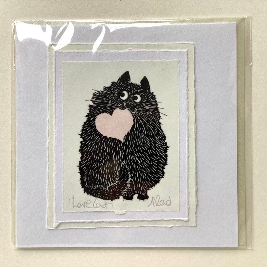 Handmade Valentine’s Card ‘Love Cat’