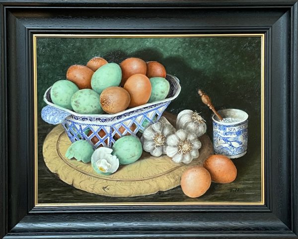 'Duck & Hen's Eggs with Garlic'