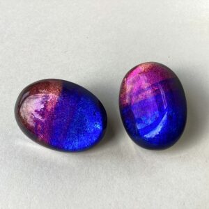 'Oval Pebble' Clip Studs