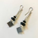 Onyx and Silver Earrings