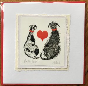 Handmade Valentine's Card 'Puppy Love'