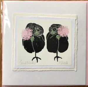 Handmade Valentine’s Card ‘Soul Mates’