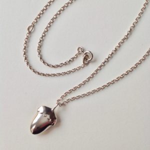 Large Silver Acorn Pendant