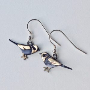 Brass & Bronze Tiny Bird Earrings