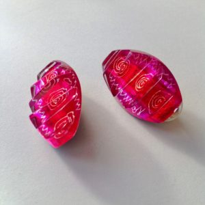 'Oval Zig Zag' Clip Studs