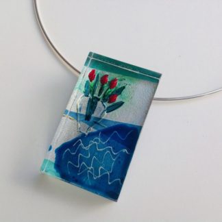 Acrylic Oblong Block Necklace
