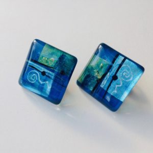 Acrylic Flat Square Studs