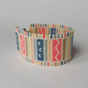 Wide Beaded Cuff Wristband