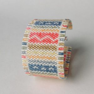 Wide Beaded Wristband