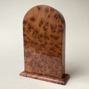 ‘Hearts’ Pewter & Thuya Clock