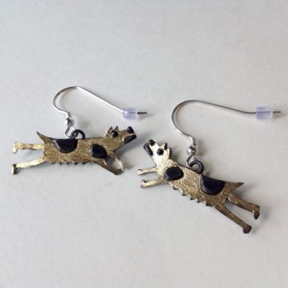 'Running Dog' Earrings 