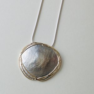 Silver & Gold Disc Pendant