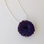Small 'Purple & Gold' Daisy Pendant