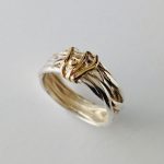 Five Band Silver & Gold Ring