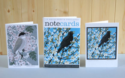 'Note Cards - Blackthorn Blackbird & May Blackcap