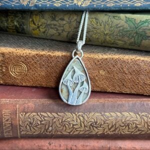 ‘Mushroom Pendant over Jasper’