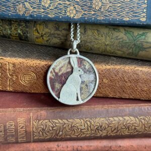 ‘Autumn Hare over Moss Agate’