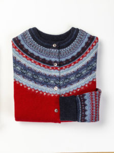 Lambswool Eribe Alpine Cardigan in Poppy