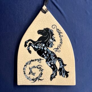 Rearing Horse in Black