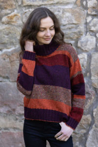 Bordeaux Striped Marcia Pullover