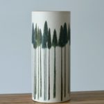 Green Trees Cylinder Lamp